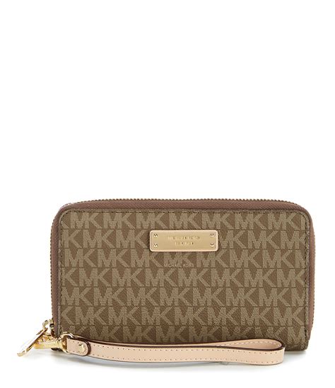 michael kors signature wallet brown|Michael Kors rfid wallet.